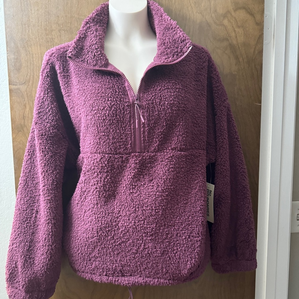 Plush Purple Quarter-Zip Pullover New with tags